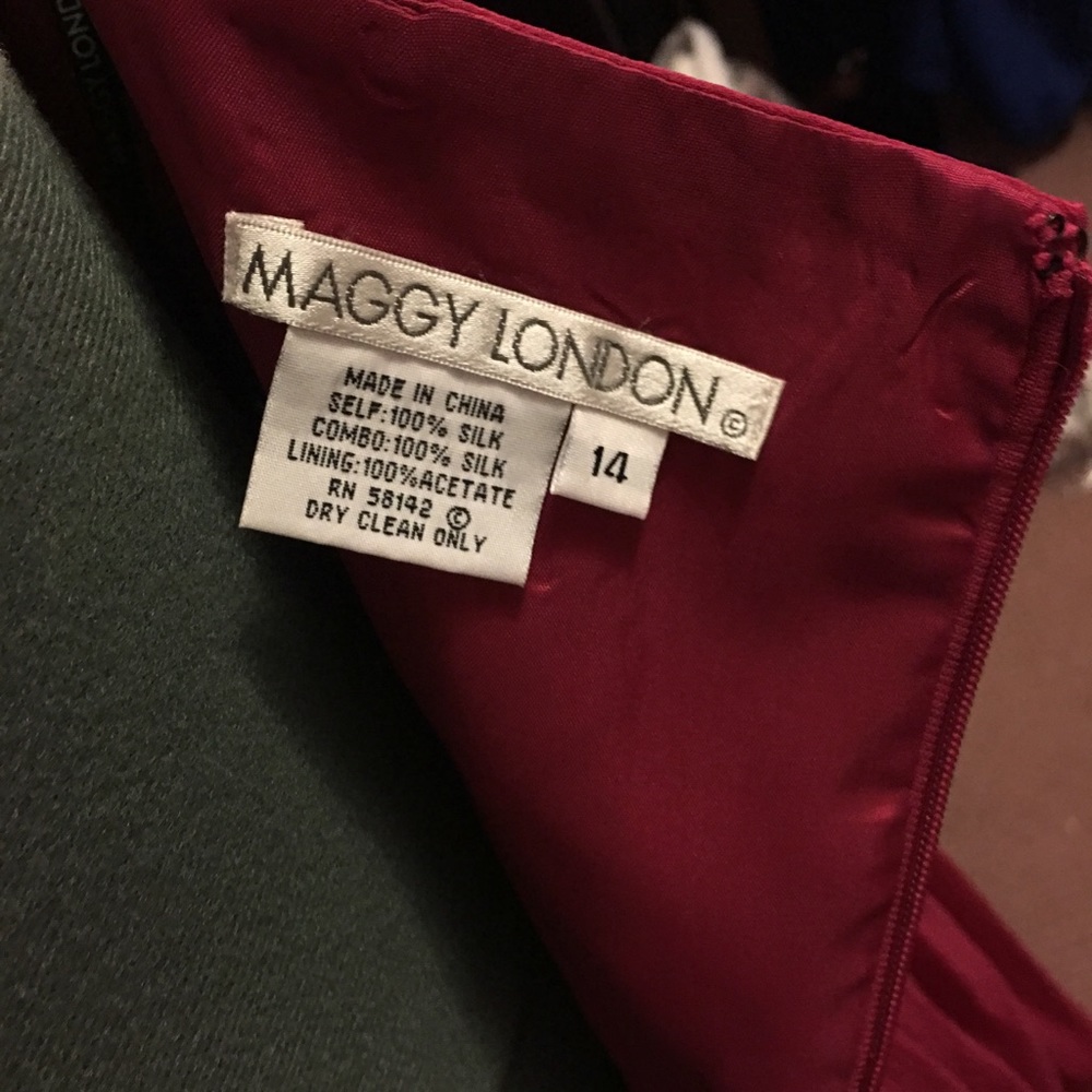 Maggy London NWT GORGEOUS Red Cocktail Dress 14 - Picture 4 of 4